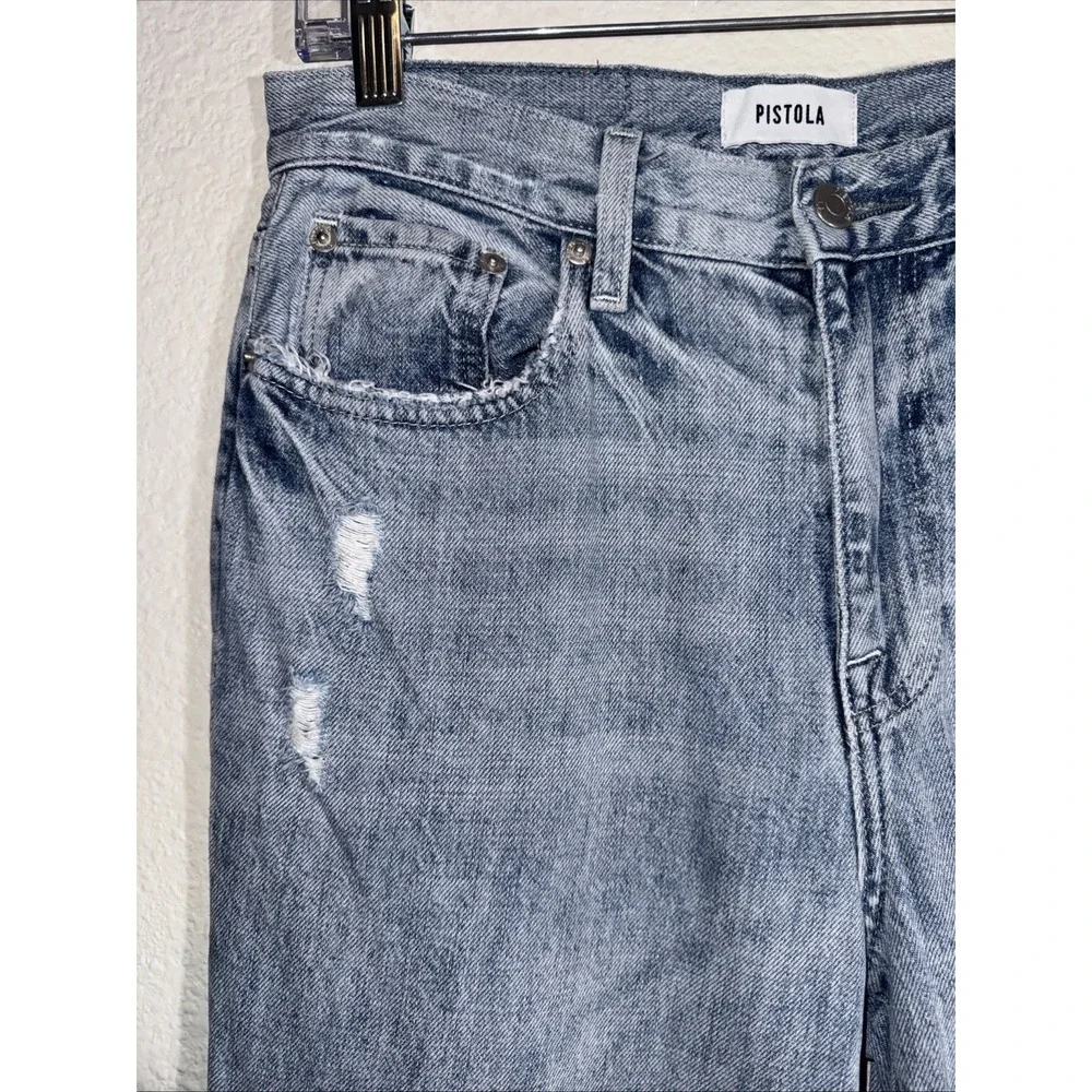 Pistola Jeans Presley High Rise Relaxed Womens 26 Roller Distressed Grunge BOHO